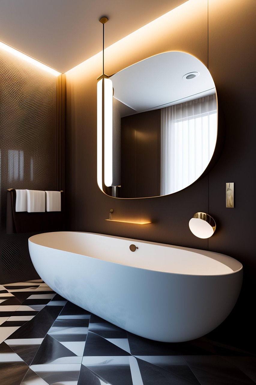 bathroom, bath tub, interior design, modern, apartment, hotel, bathroom, bathroom, bathroom, bathroom, bathroom